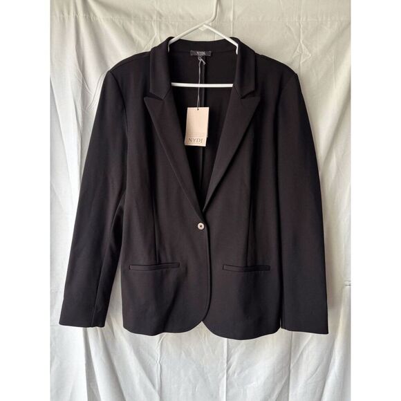 NYDJ Ponte Blazer in Black Size Large - Picture 1 of 2